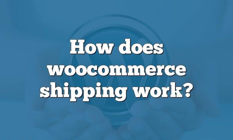 How does woocommerce shipping work?