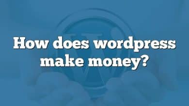 How does wordpress make money?
