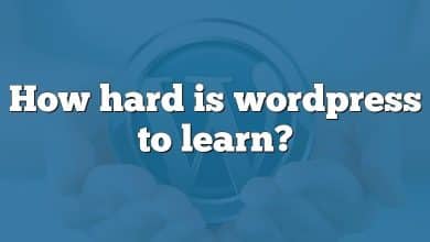 How hard is wordpress to learn?