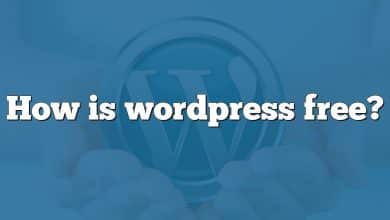 How is wordpress free?