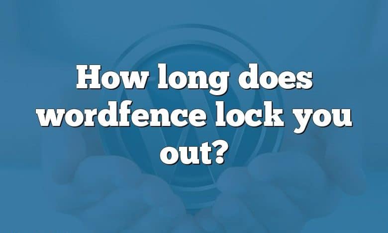 How long does wordfence lock you out?