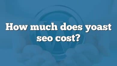 How much does yoast seo cost?