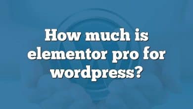 How much is elementor pro for wordpress?