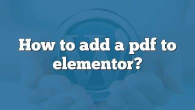 How to add a pdf to elementor?