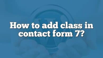 How to add class in contact form 7?