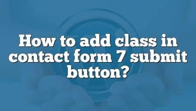 How to add class in contact form 7 submit button?