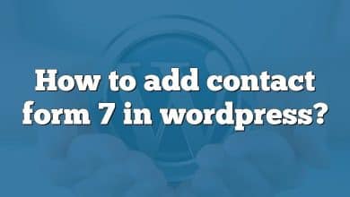 How to add contact form 7 in wordpress?