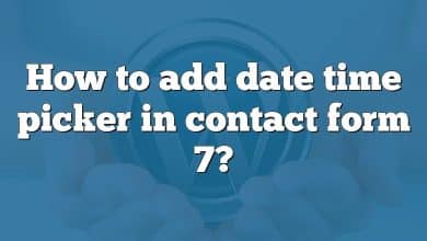 How to add date time picker in contact form 7?