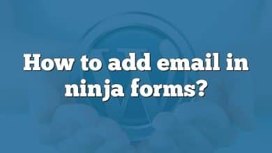 How to add email in ninja forms?