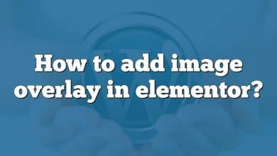 How to add image overlay in elementor?