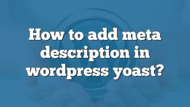 How to add meta description in wordpress yoast?