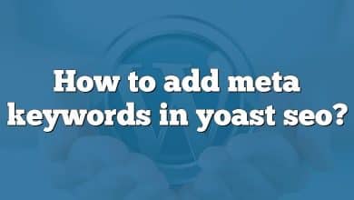 How to add meta keywords in yoast seo?