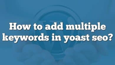 How to add multiple keywords in yoast seo?