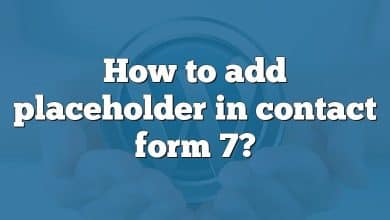 How to add placeholder in contact form 7?