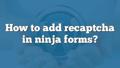 How to add recaptcha in ninja forms?