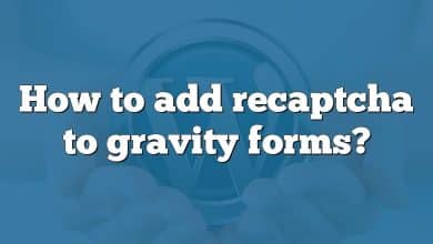 How to add recaptcha to gravity forms?