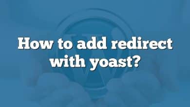 How to add redirect with yoast?