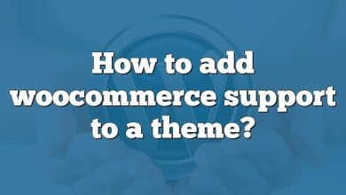 How to add woocommerce support to a theme?