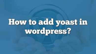 How to add yoast in wordpress?