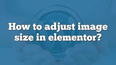 How to adjust image size in elementor?