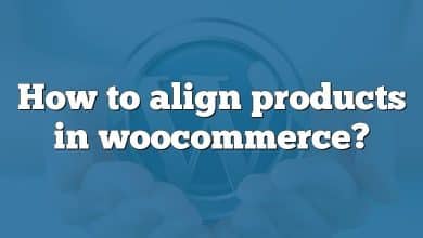 How to align products in woocommerce?