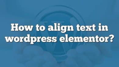 How to align text in wordpress elementor?