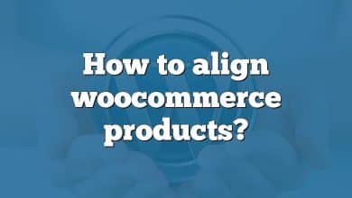How to align woocommerce products?