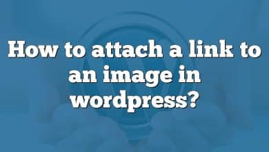 How to attach a link to an image in wordpress?