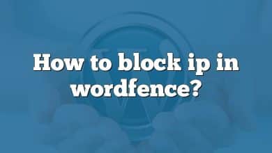 How to block ip in wordfence?