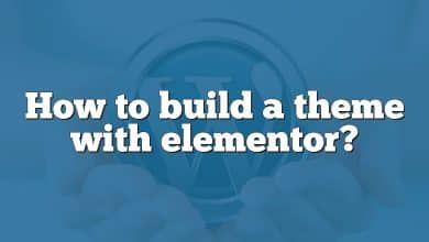 How to build a theme with elementor?