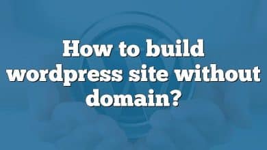 How to build wordpress site without domain?