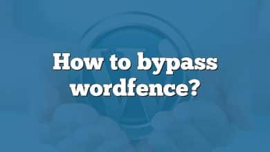 How to bypass wordfence?