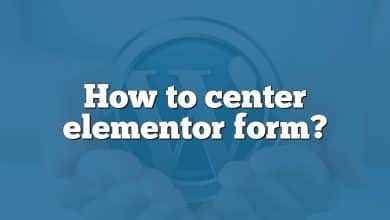 How to center elementor form?