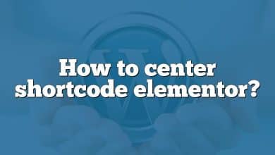 How to center shortcode elementor?