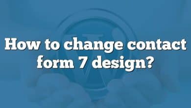 How to change contact form 7 design?