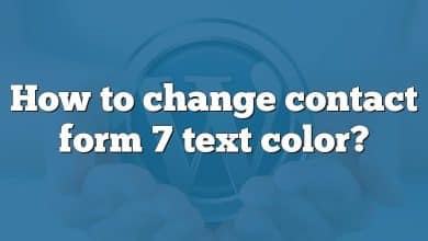 How to change contact form 7 text color?