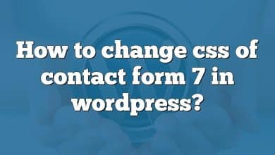 How to change css of contact form 7 in wordpress?