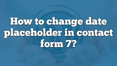 How to change date placeholder in contact form 7?