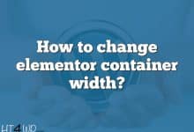 How to change elementor container width?