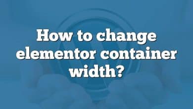 How to change elementor container width?