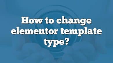 How to change elementor template type?