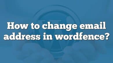 How to change email address in wordfence?