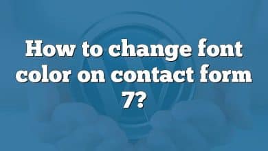 How to change font color on contact form 7?