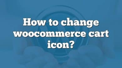 How to change woocommerce cart icon?