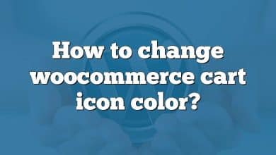 How to change woocommerce cart icon color?