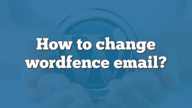 How to change wordfence email?