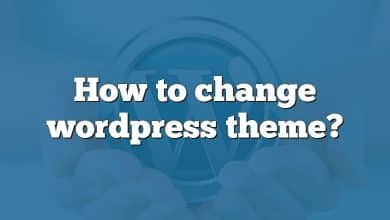 How to change wordpress theme?