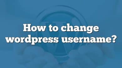 How to change wordpress username?