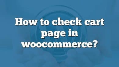 How to check cart page in woocommerce?