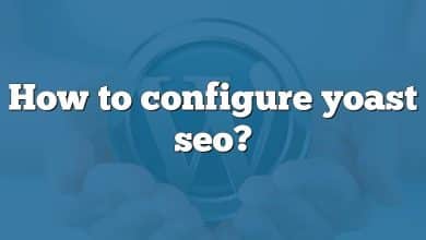 How to configure yoast seo?